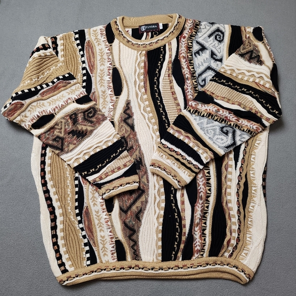 Vintage Tundra Coogi Style Knit Sweater 2XLT 90s - Picture 7 of 14